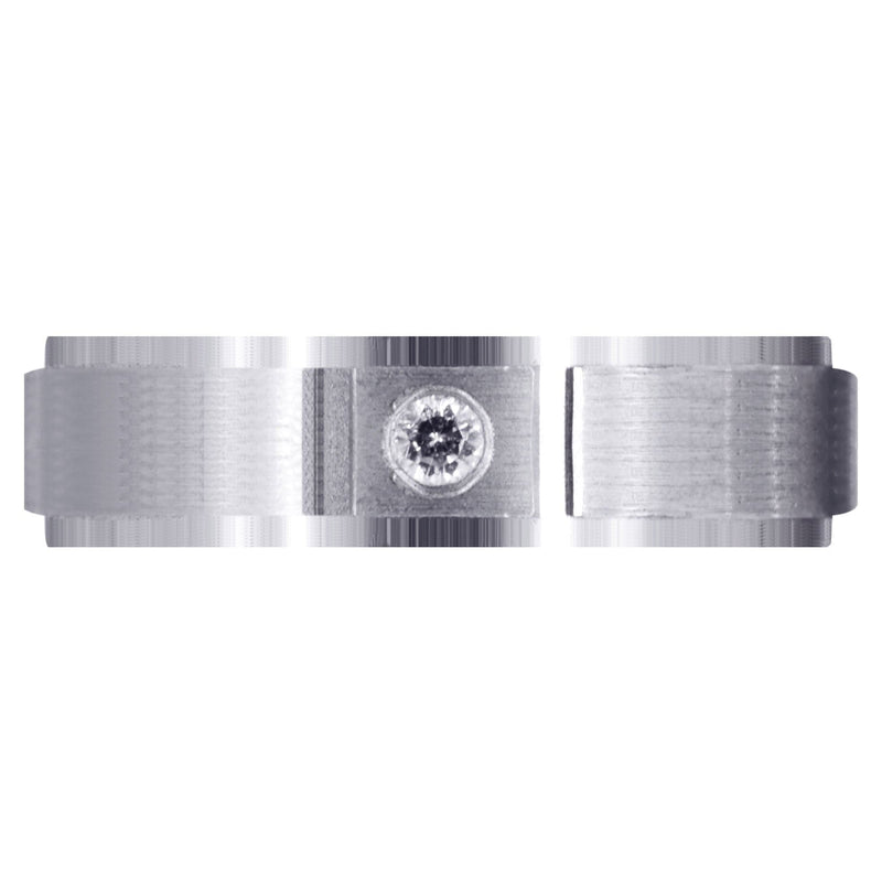 Contemporary Diamond Mens Wedding Band | 0.05 Carats (Francisco)