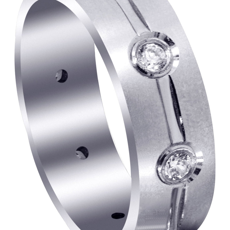 Classic Diamond Mens Wedding Band | 0.04 Carats (Stephen)