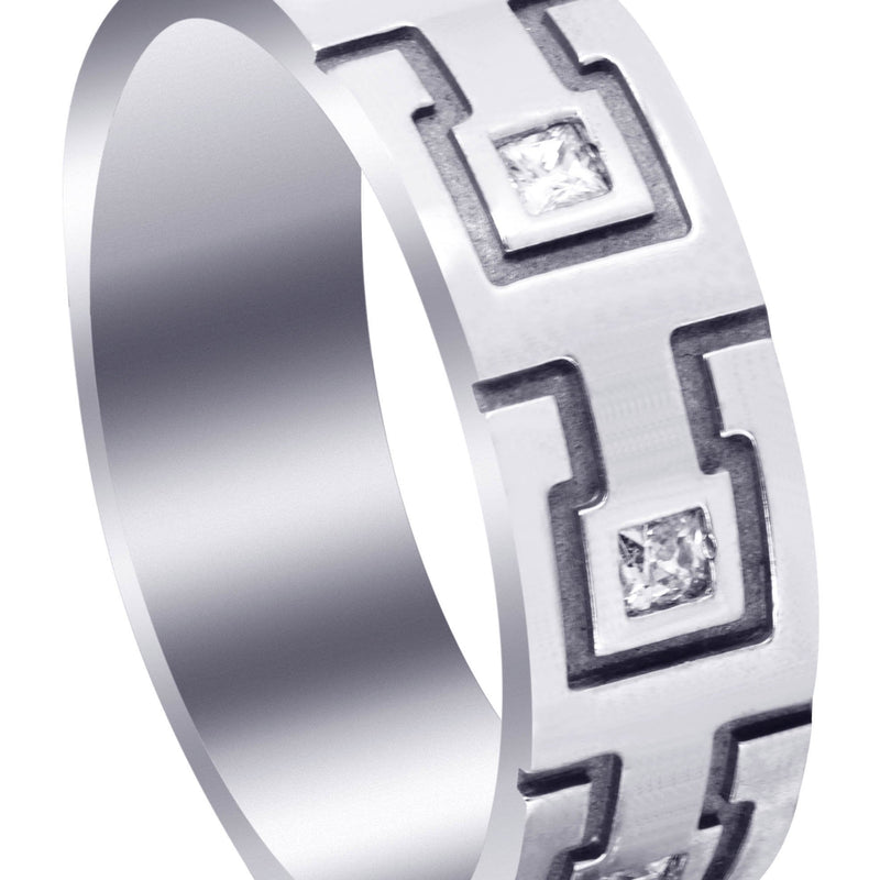Unique Mens Wedding Band | 0.4 Carats | High Polish Finish (Andy)