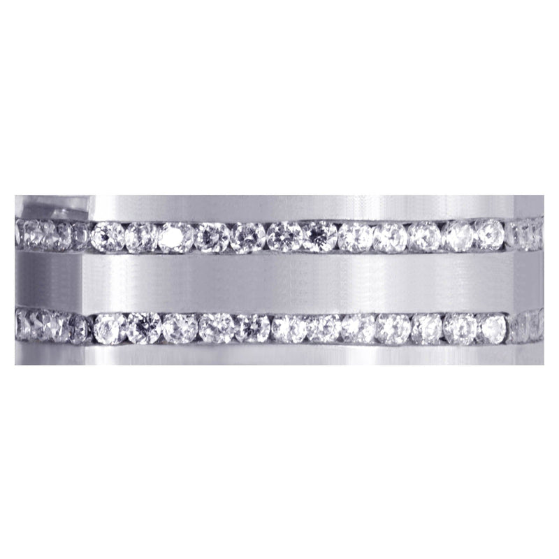 Diamond Mens Wedding Band | 1.44 Carats | Satin Finish (Cruz)