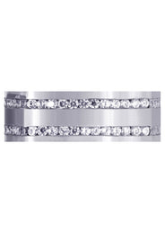 Diamond Mens Wedding Band | 1.44 Carats | Satin Finish (Cruz)