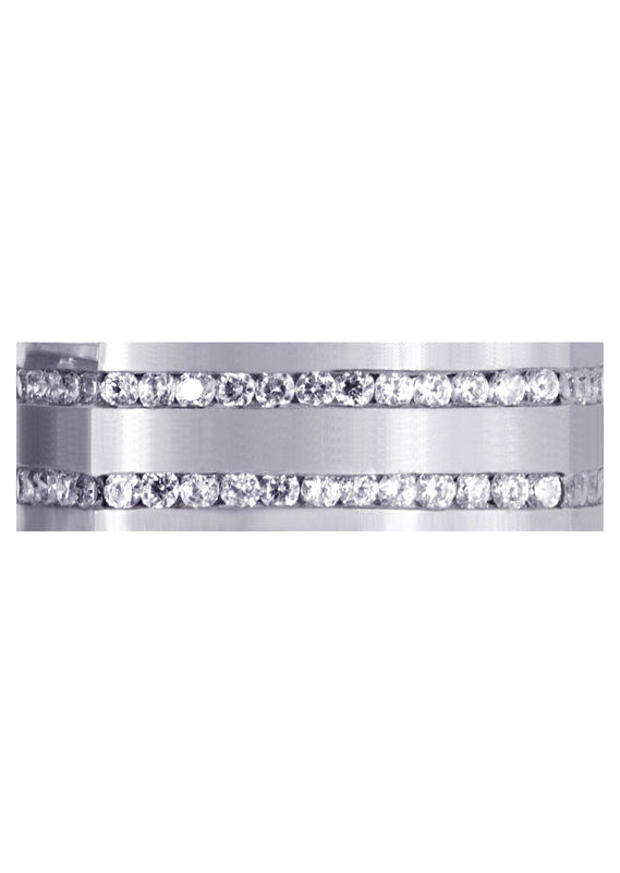Diamond Mens Wedding Band | 1.44 Carats | Satin Finish (Cruz)