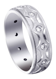 Diamond Mens Wedding Band | 0.3 Carats | Satin Finish (Ali)