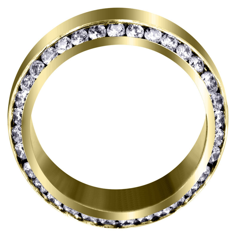 Yellow Gold Classic Diamond Mens Wedding Band | 2.1 Carats (Rylan)