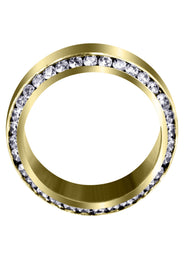 Yellow Gold Classic Diamond Mens Wedding Band | 2.1 Carats (Rylan)