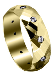 Yellow Gold Classic Diamond Mens Engagement Ring | 0.3 Carats (Israel)