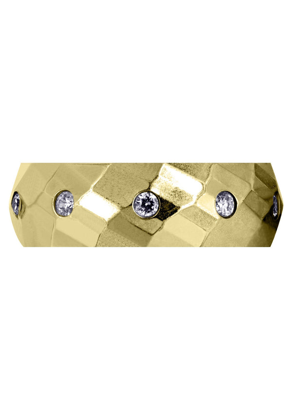 Yellow Gold Classic Diamond Mens Engagement Ring | 0.3 Carats (Israel)