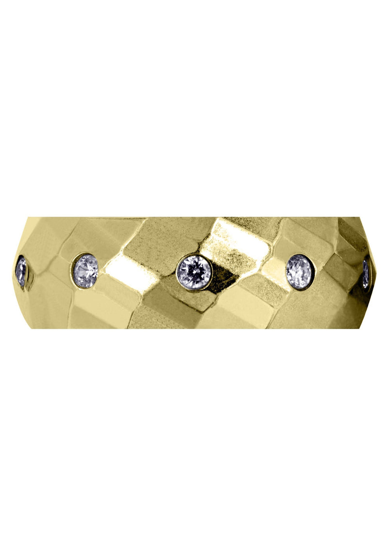 Yellow Gold Classic Diamond Mens Engagement Ring | 0.3 Carats (Israel)