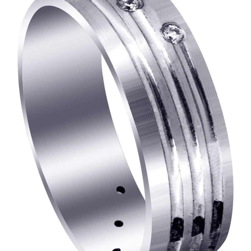 Classic Diamond Mens Wedding Band | 0.12 Carats (Gunner)