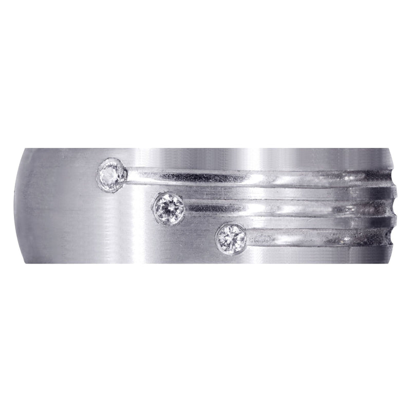 Classic Diamond Mens Wedding Band | 0.12 Carats (Gunner)