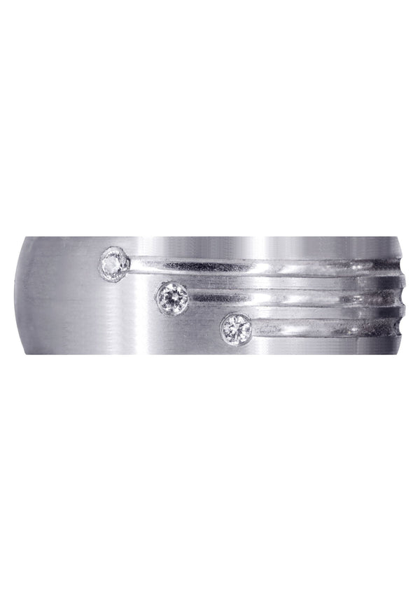 Classic Diamond Mens Wedding Band | 0.12 Carats (Gunner)