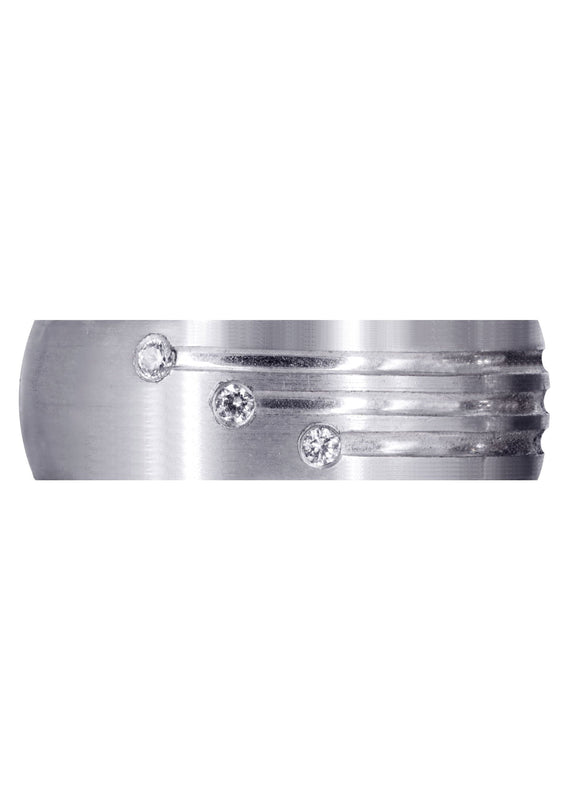 Classic Diamond Mens Wedding Band | 0.12 Carats (Gunner)