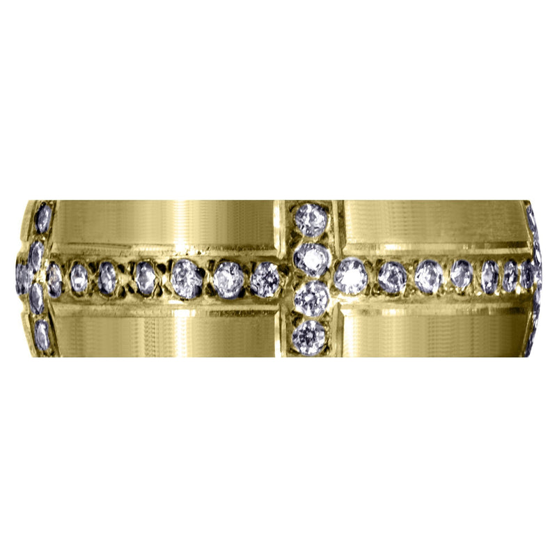 Yellow Gold Classic Diamond Mens Wedding Band | 0.83 Carats (Judah)