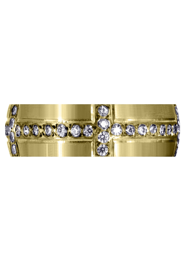 Yellow Gold Classic Diamond Mens Wedding Band | 0.83 Carats (Judah)