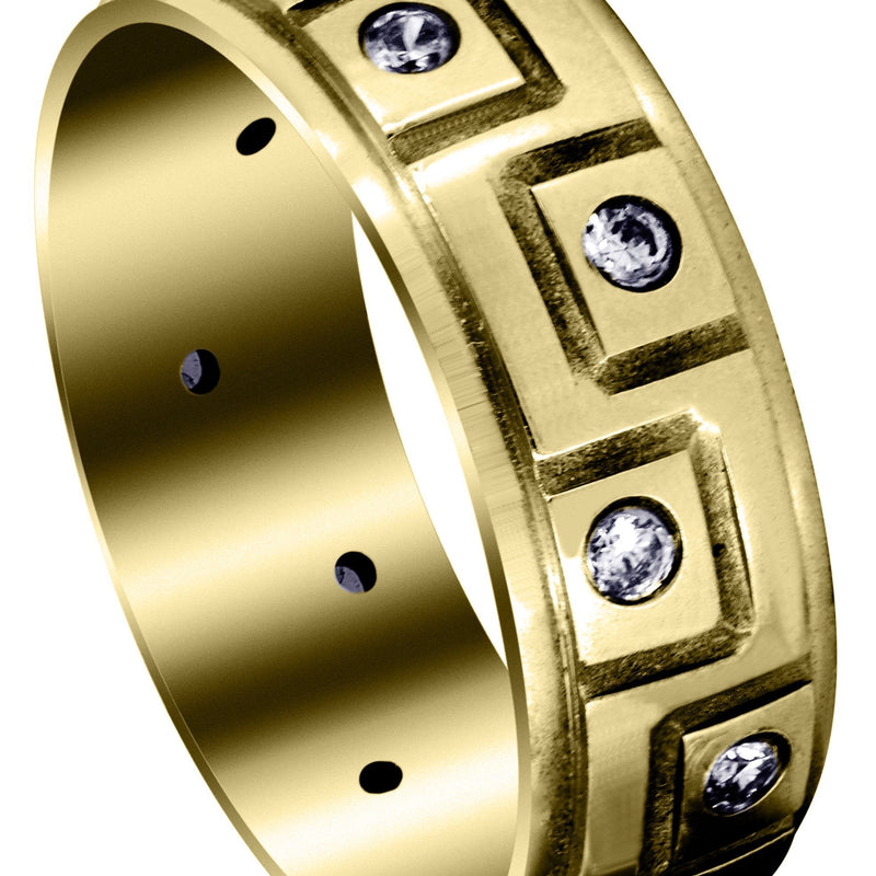 Yellow Gold Classic Diamond Mens Engagement Ring | 0.36 Carats (Simon)