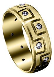Yellow Gold Classic Diamond Mens Engagement Ring | 0.36 Carats (Simon)
