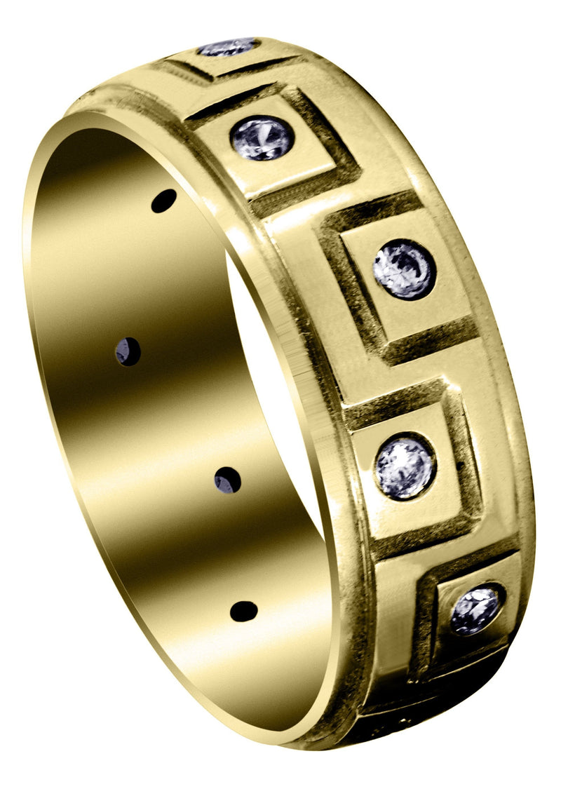 Yellow Gold Classic Diamond Mens Engagement Ring | 0.36 Carats (Simon)