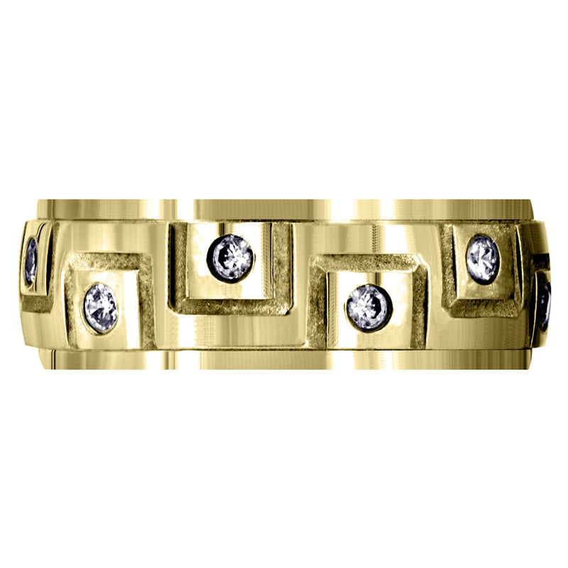 Yellow Gold Classic Diamond Mens Engagement Ring | 0.36 Carats (Simon)