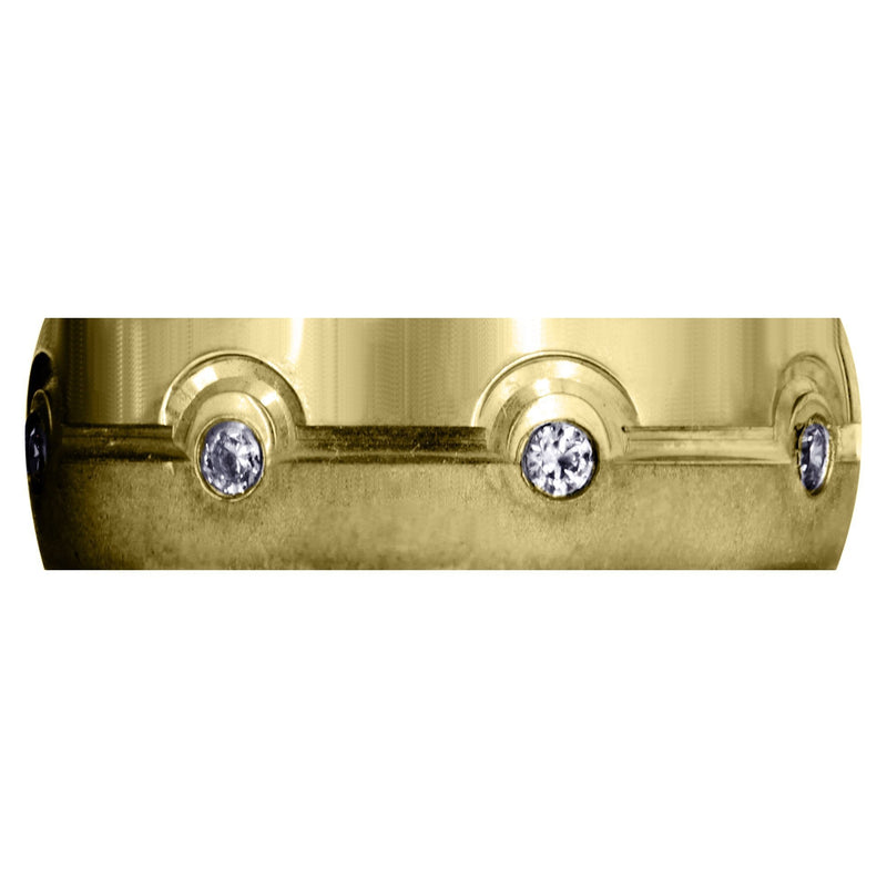 Yellow Gold Classic Diamond Mens Wedding Band | 0.32 Carats (Brooks)