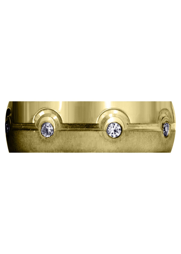 Yellow Gold Classic Diamond Mens Wedding Band | 0.32 Carats (Brooks)