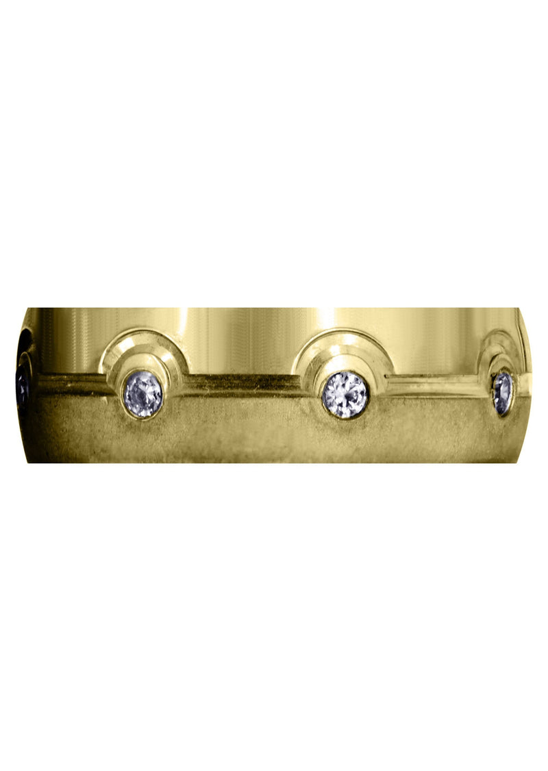 Yellow Gold Classic Diamond Mens Wedding Band | 0.32 Carats (Brooks)