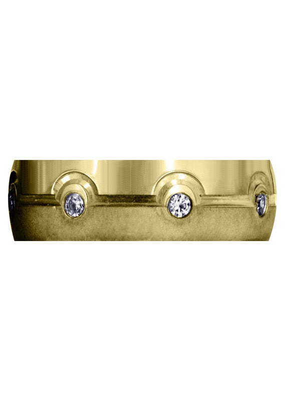 Yellow Gold Classic Diamond Mens Wedding Band | 0.32 Carats (Brooks)