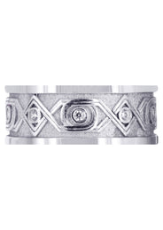 Unique Mens Wedding Band | 0.15 Carats | Sand Blast / High Polish Finish (Finley)