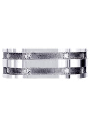 Diamond Mens Wedding Band | 0.32 Carats | Sand Blast / High Polish Finish (Dalton)