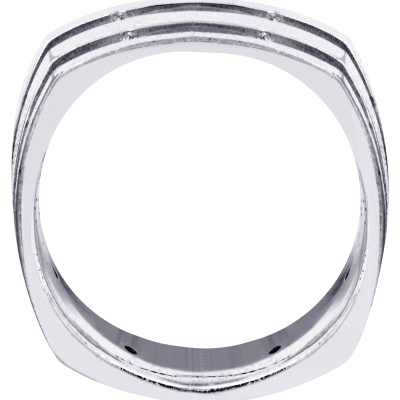 Diamond Mens Wedding Band | 0.32 Carats | Sand Blast / High Polish Finish (Dalton)