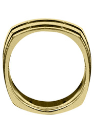 Yellow Gold Diamond Mens Wedding Band | 0.32 Carats | Sand Blast / High Polish Finish (Dalton)