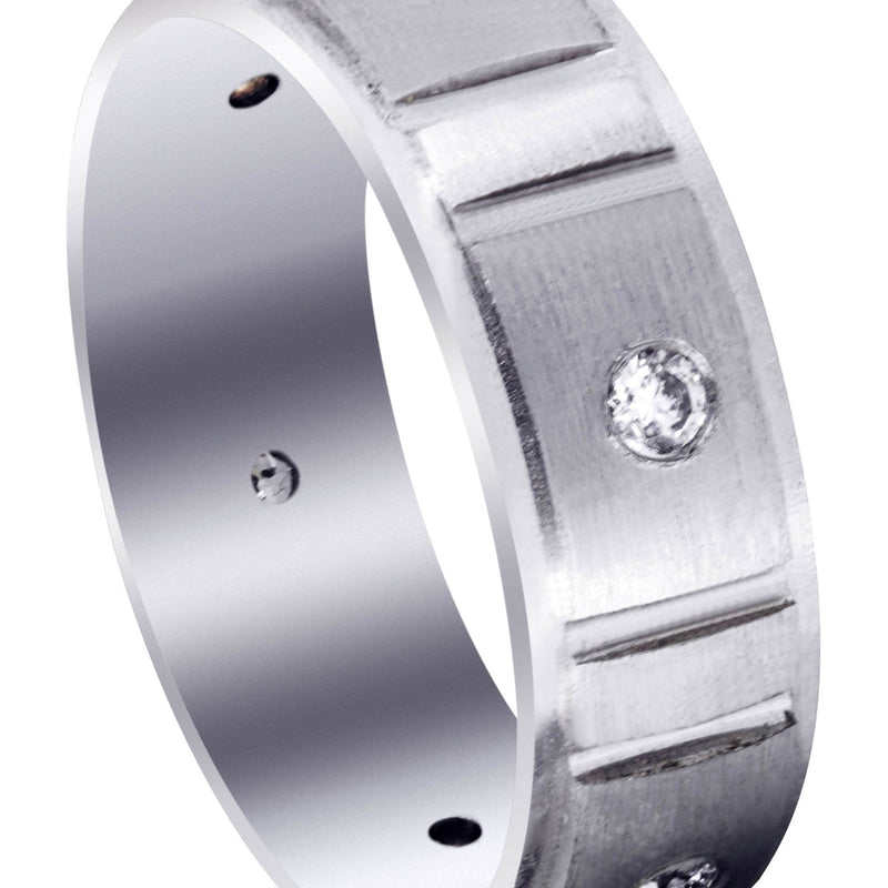Diamond Mens Wedding Band | 0.3 Carats | Satin Finish (Gideon)
