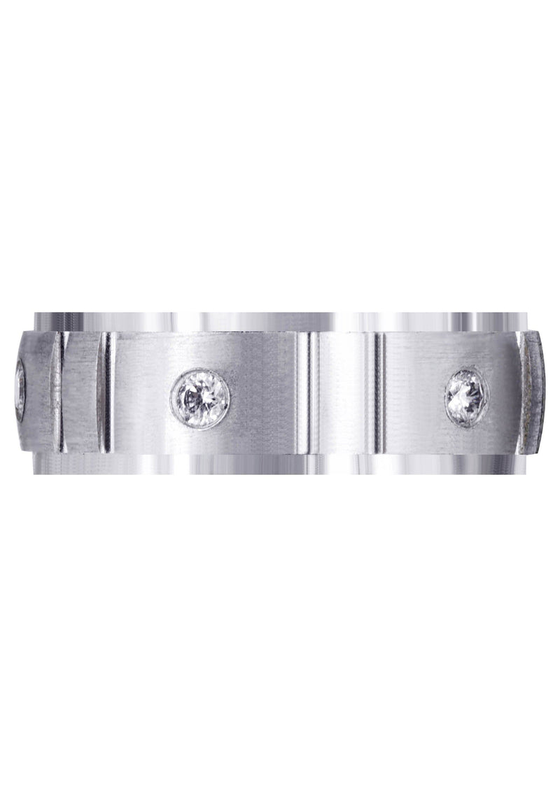 Diamond Mens Wedding Band | 0.3 Carats | Satin Finish (Gideon)
