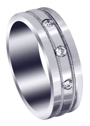 Classic Diamond Mens Wedding Band | 0.12 Carats (Emiliano)