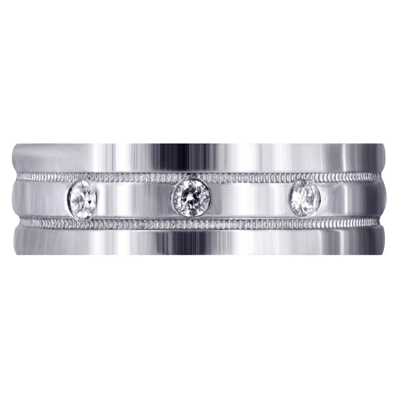 Classic Diamond Mens Wedding Band | 0.12 Carats (Emiliano)
