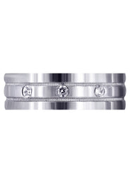 Classic Diamond Mens Wedding Band | 0.12 Carats (Emiliano)
