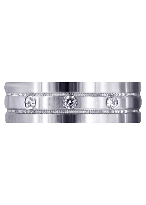 Classic Diamond Mens Wedding Band | 0.12 Carats (Emiliano)