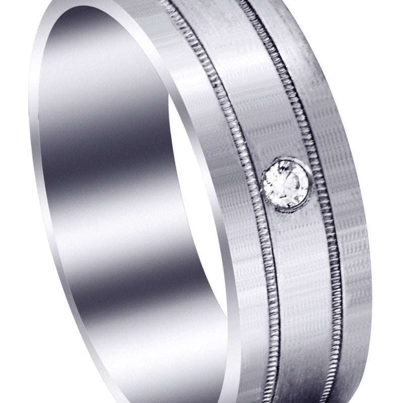 Classic Diamond Mens Wedding Band | 0.04 Carats (Paxton)