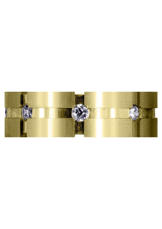 Yellow Gold Classic Diamond Mens Engagement Ring | 0.4 Carats (Charlie)