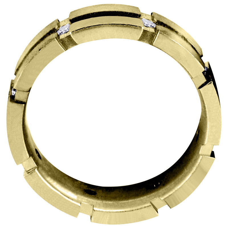 Yellow Gold Classic Diamond Mens Engagement Ring | 0.4 Carats (Charlie)