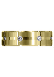 Yellow Gold Classic Diamond Mens Wedding Band | 0.4 Carats (Andres)