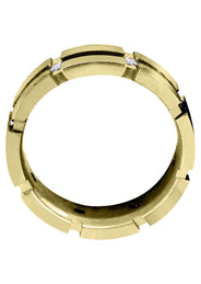 Yellow Gold Classic Diamond Mens Wedding Band | 0.4 Carats (Andres)