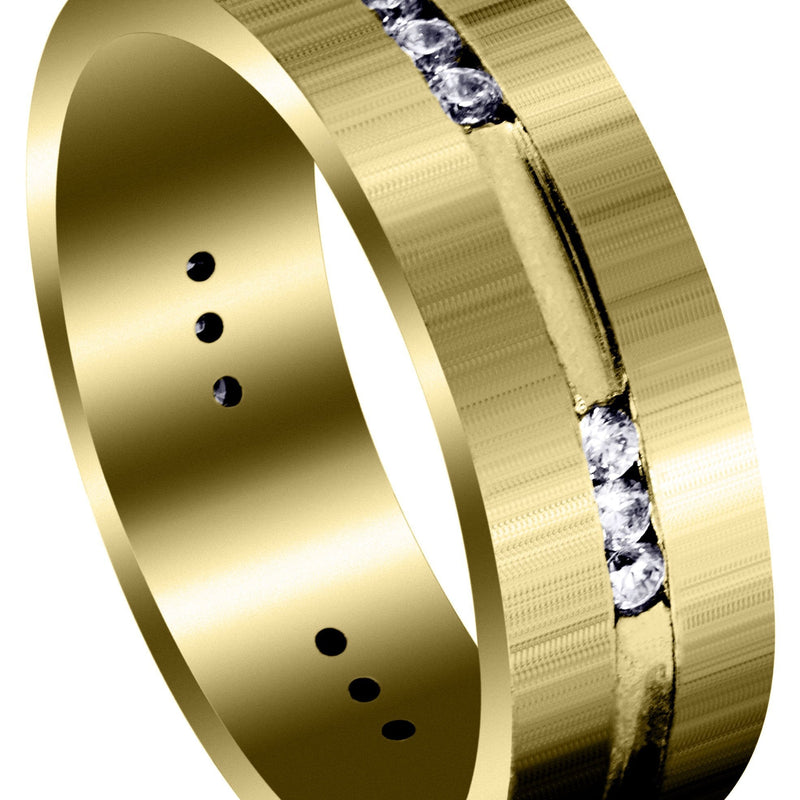 Yellow Gold Classic Diamond Mens Engagement Ring | 0.45 Carats (Zion)