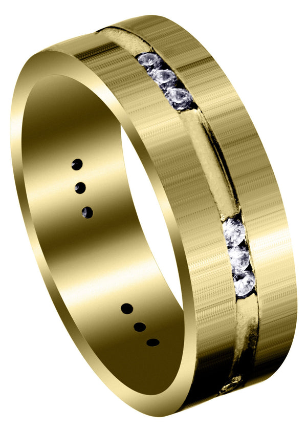 Yellow Gold Classic Diamond Mens Engagement Ring | 0.45 Carats (Zion)