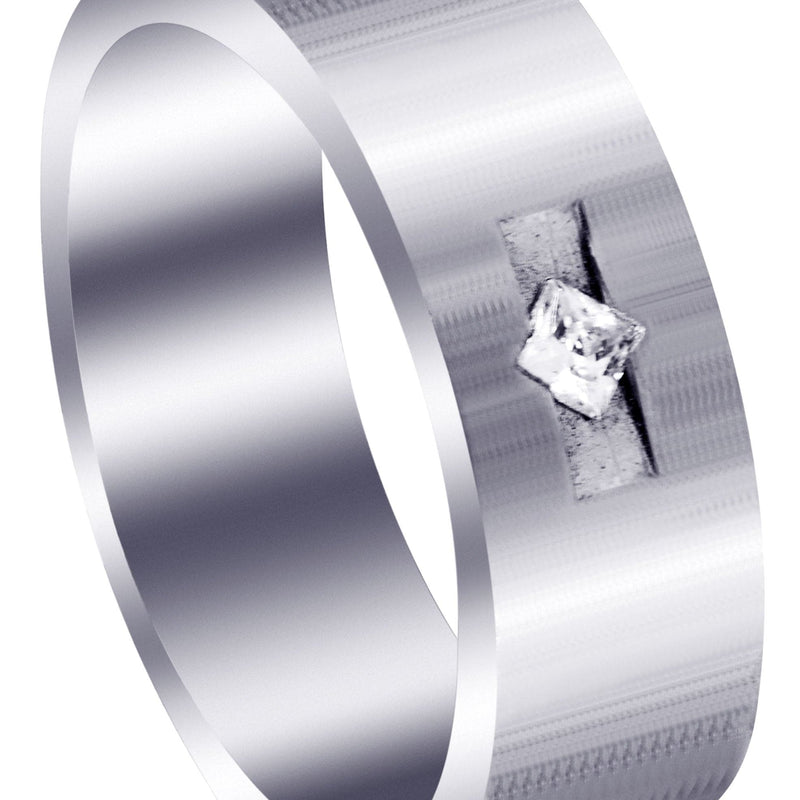 Classic Diamond Mens Wedding Band | 0.1 Carats (Javier)