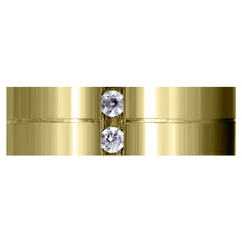 Yellow Gold Classic Diamond Mens Wedding Band | 0.12 Carats (Jorge)