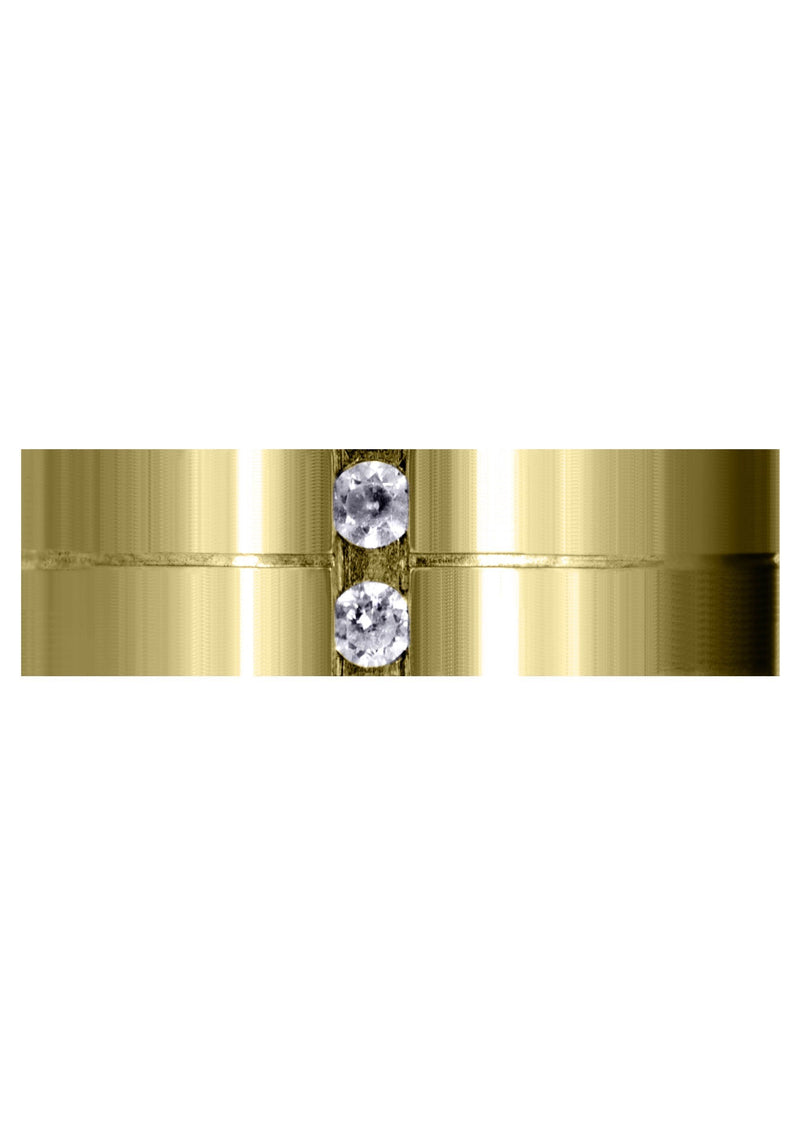 Yellow Gold Classic Diamond Mens Wedding Band | 0.12 Carats (Jorge)