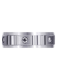 Diamond Mens Wedding Band | 0.3 Carats | Satin Finish (Reed)