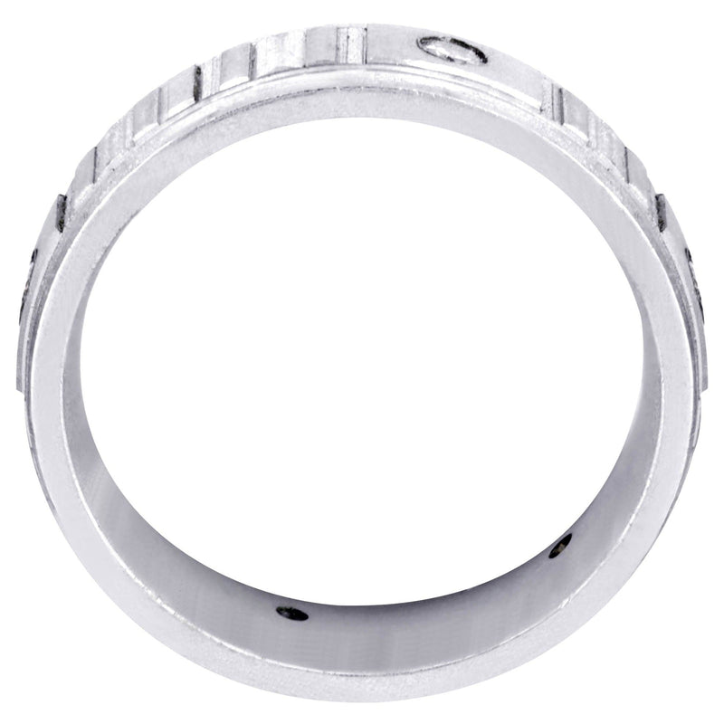 Diamond Mens Wedding Band | 0.3 Carats | Satin Finish (Reed)