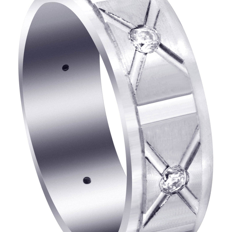 Diamond Mens Wedding Band | 0.3 Carats | Satin Finish (Enzo)
