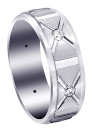 Diamond Mens Wedding Band | 0.3 Carats | Satin Finish (Enzo)
